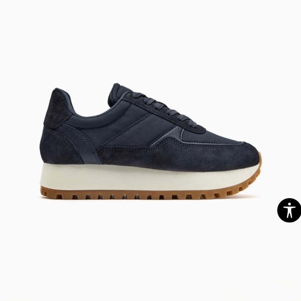 Zara Platform Sneakers Black white Women’s